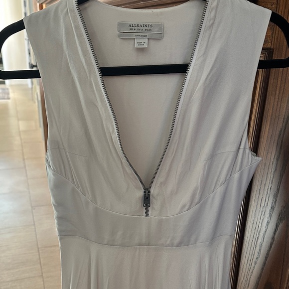 All Saints White Backless Dress - Picture 3 of 4